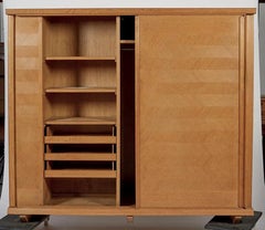 Guillerme et Chambron, Clever Oak Wardrobe, circa, Edition Votre Maison 1970
