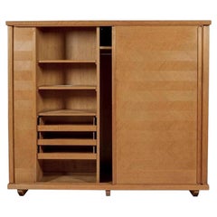 Guillerme et Chambron, Clever Oak Wardrobe, circa, Edition Votre Maison 1970