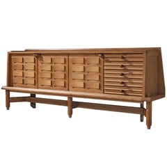 Guillerme et Chambron Credenza in Oak with Ceramic