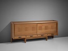 Guillerme et Chambron Credenza with Sliding Doors in Oak