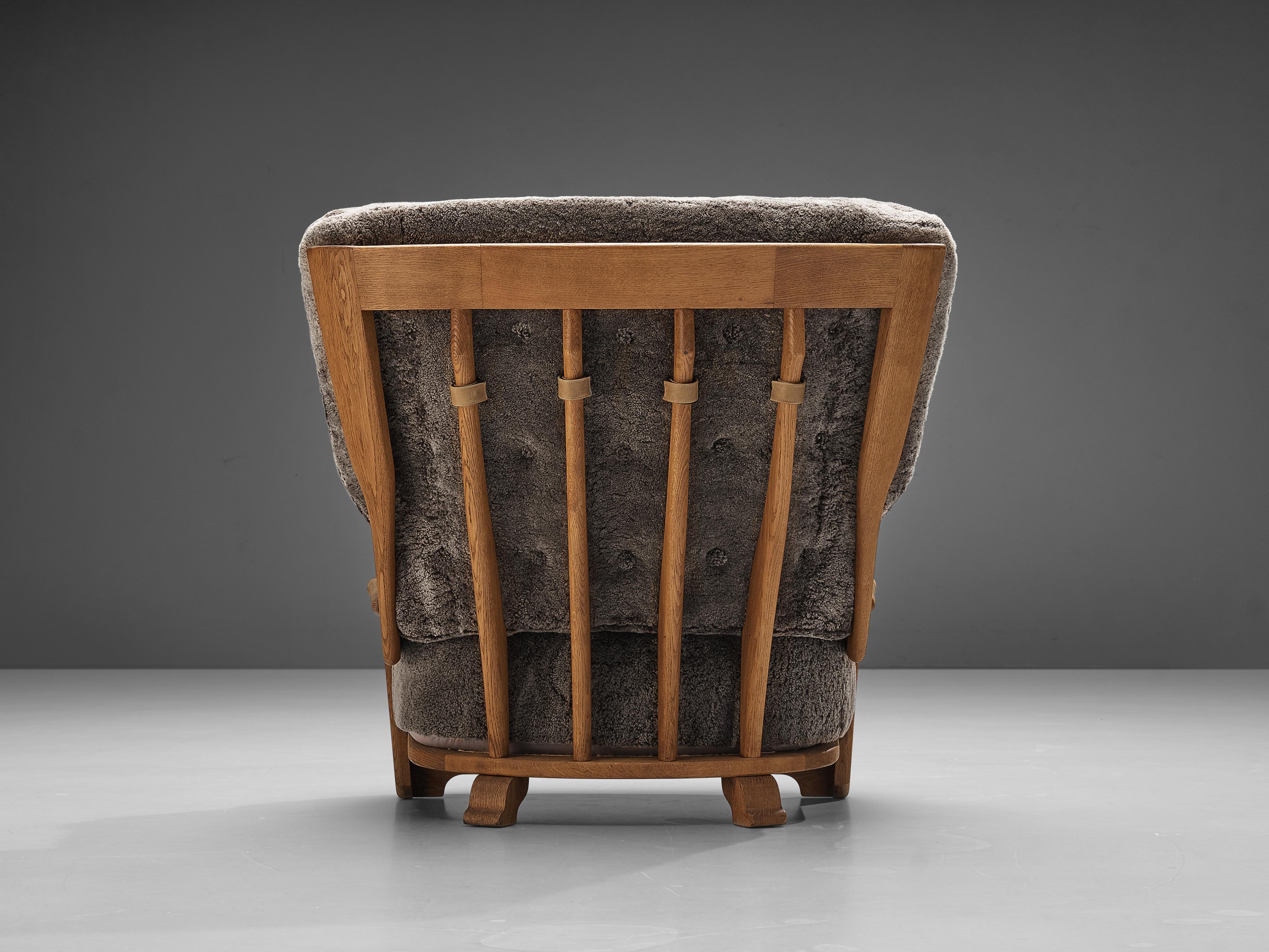 Guillerme et Chambron Customizable 'Denis' Lounge Chair in Oak 1