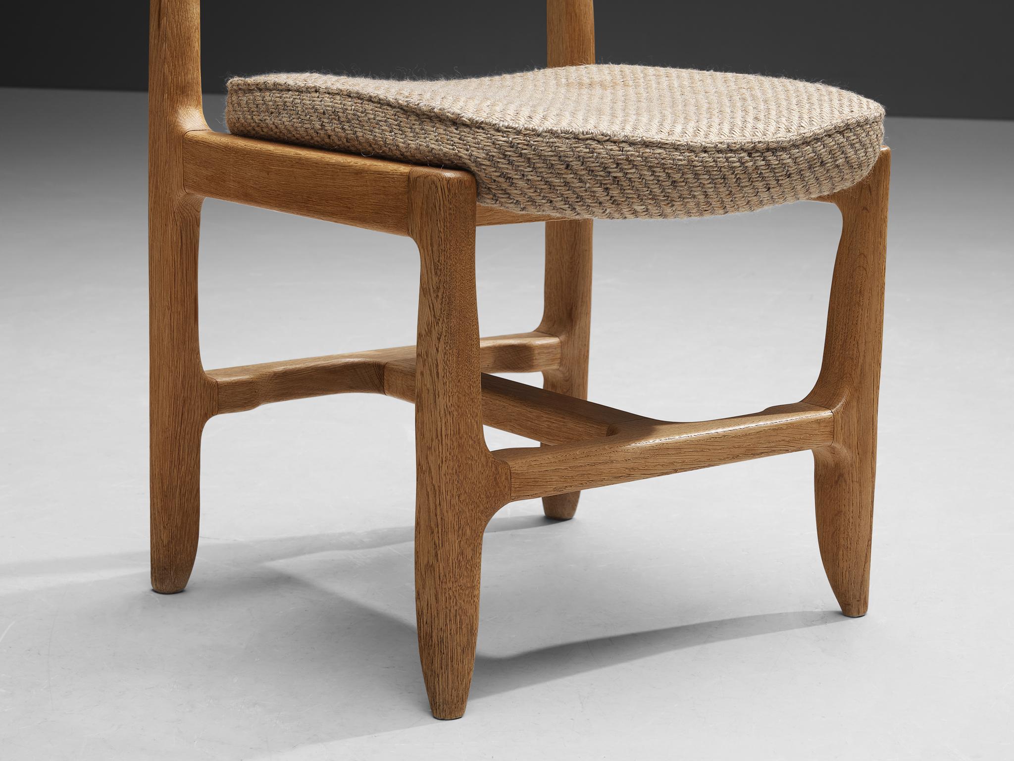 Mid-Century Modern Guillerme et Chambron Customizable Pair of Chairs in Oak