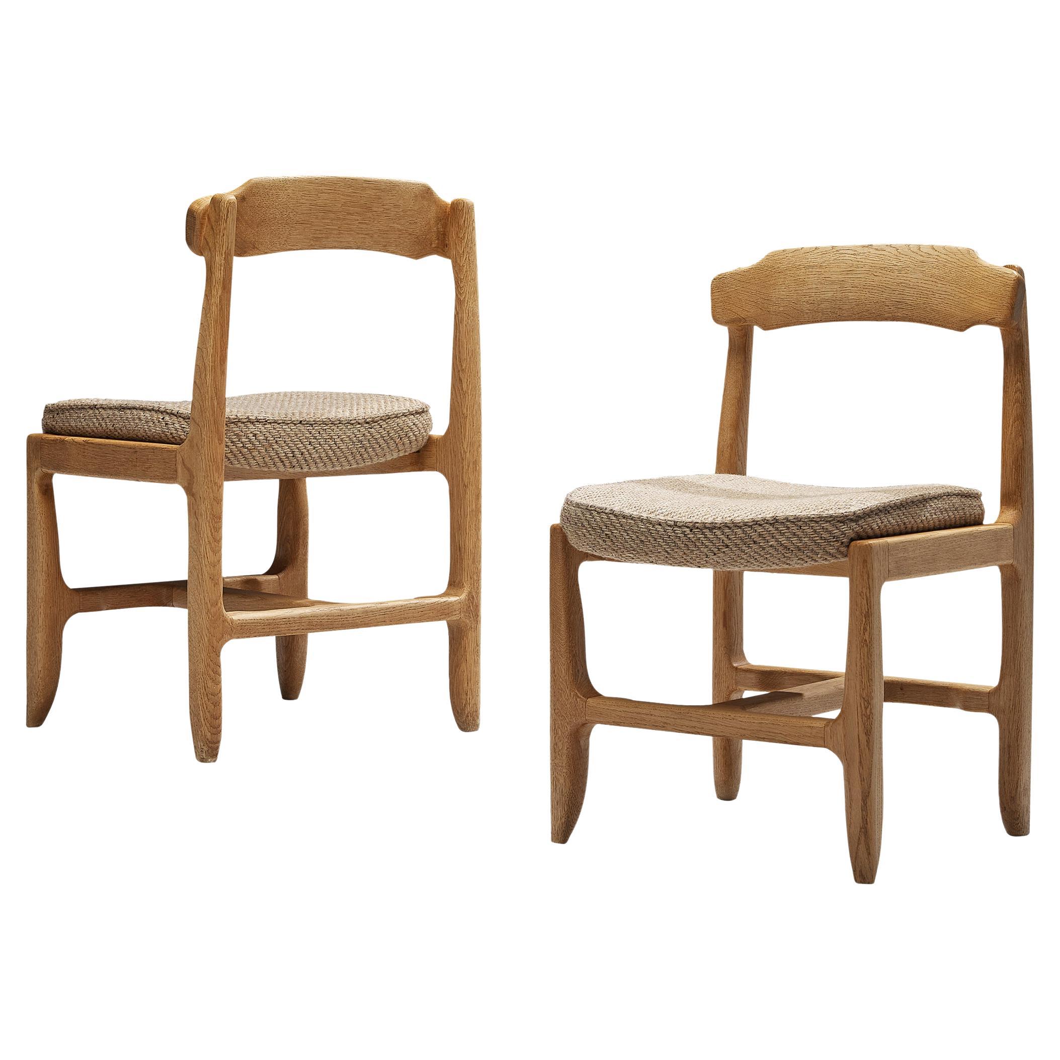Guillerme et Chambron Customizable Pair of Chairs in Oak