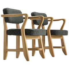 Guillerme et Chambron 'Denis' Armchairs in Oak