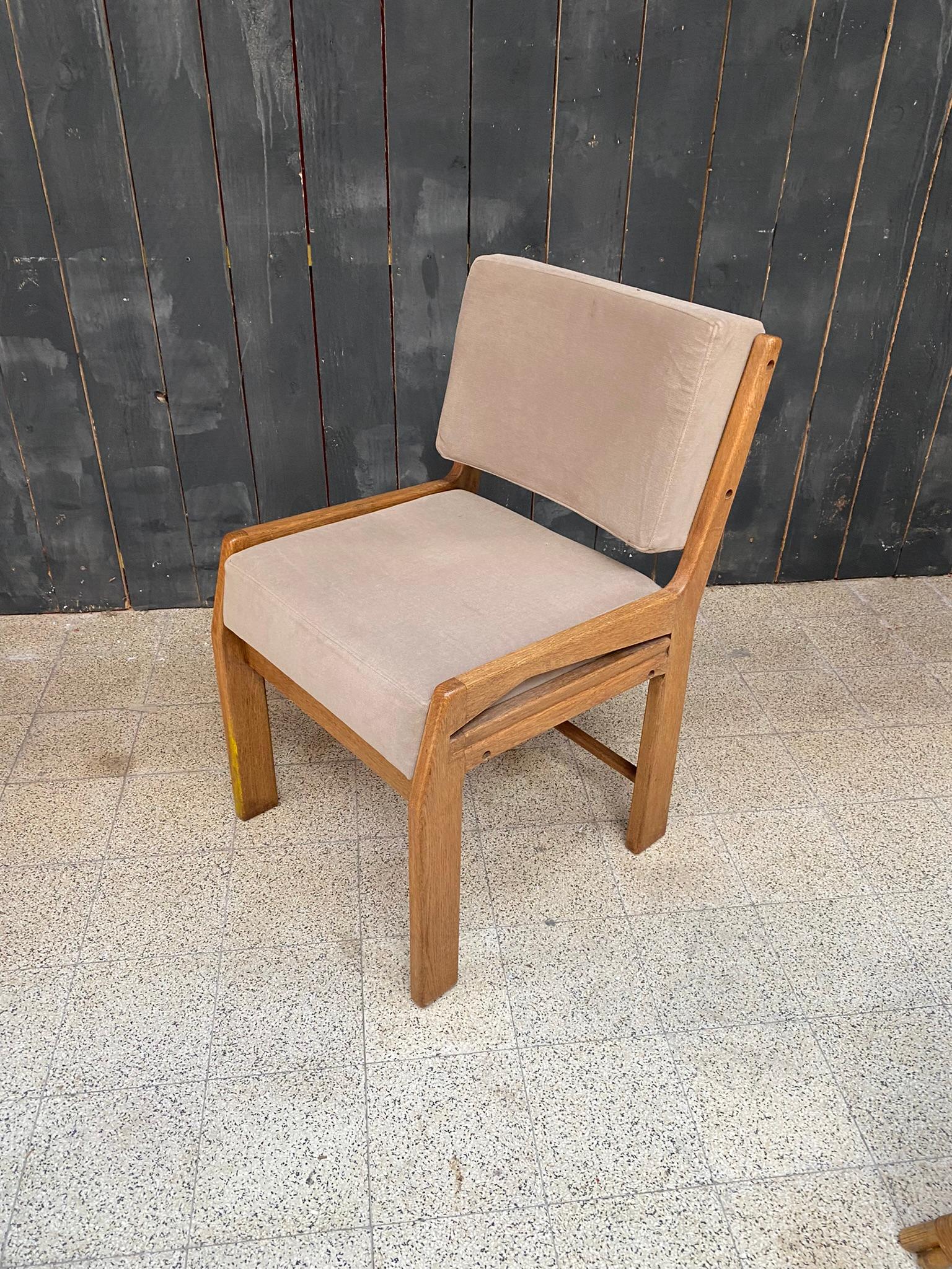 Guillerme et Chambron, desk chair, edition Votre Maison, circa 1950.
foam and fabric to change.
 
