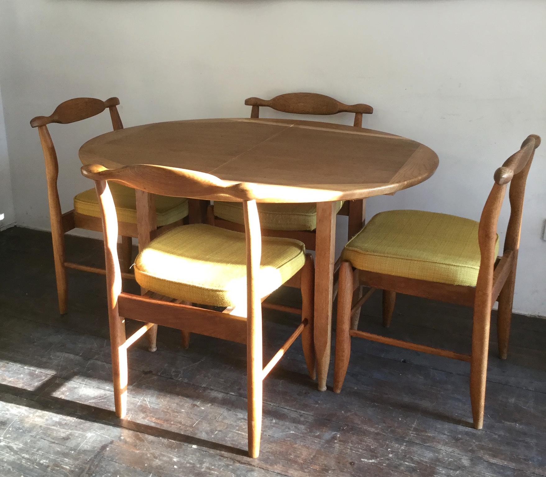 Guillerme et Chambron Dining Table and 4 Chairs 