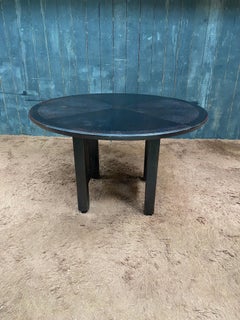 Guillerme et Chambron dining table in blackened oak, Edition Votre Maison circa