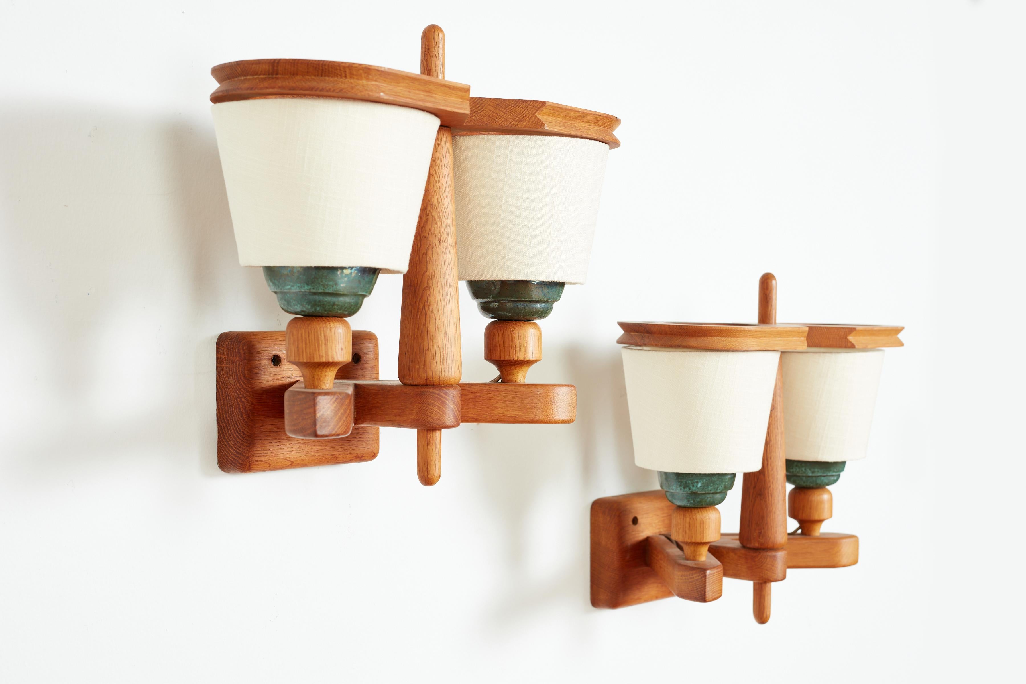 French Guillerme et Chambron Double Wall Sconces