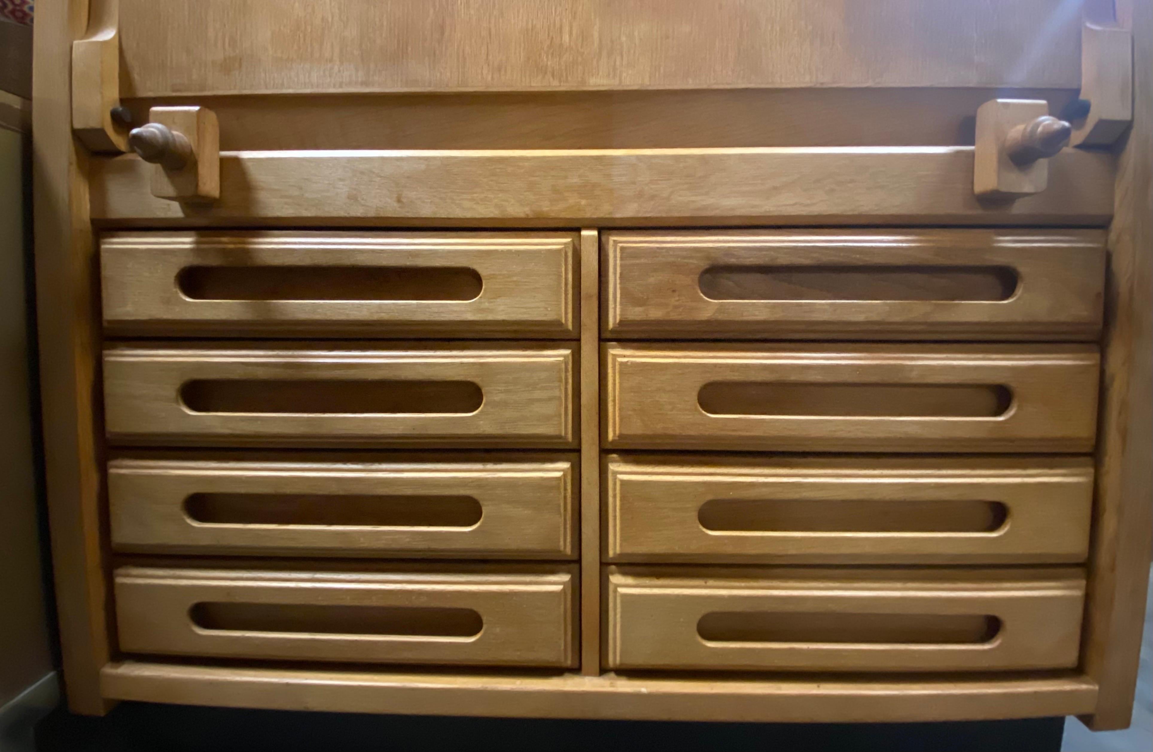 Guillerme et Chambron Drop Front Cabinet, France, Circa 1960s For Sale 3