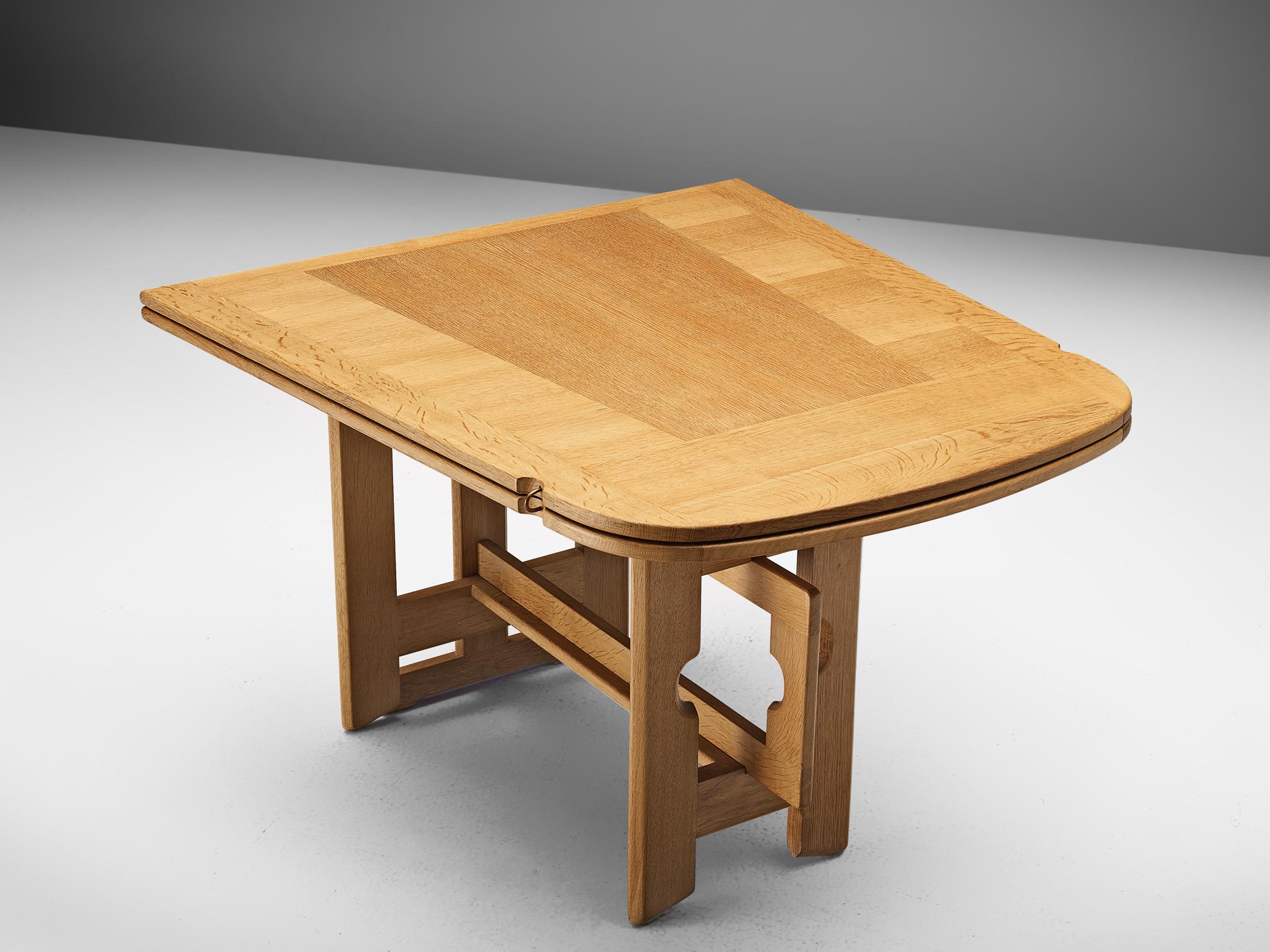 Guillerme et Chambron Drop-Leaf Table in Oak 5