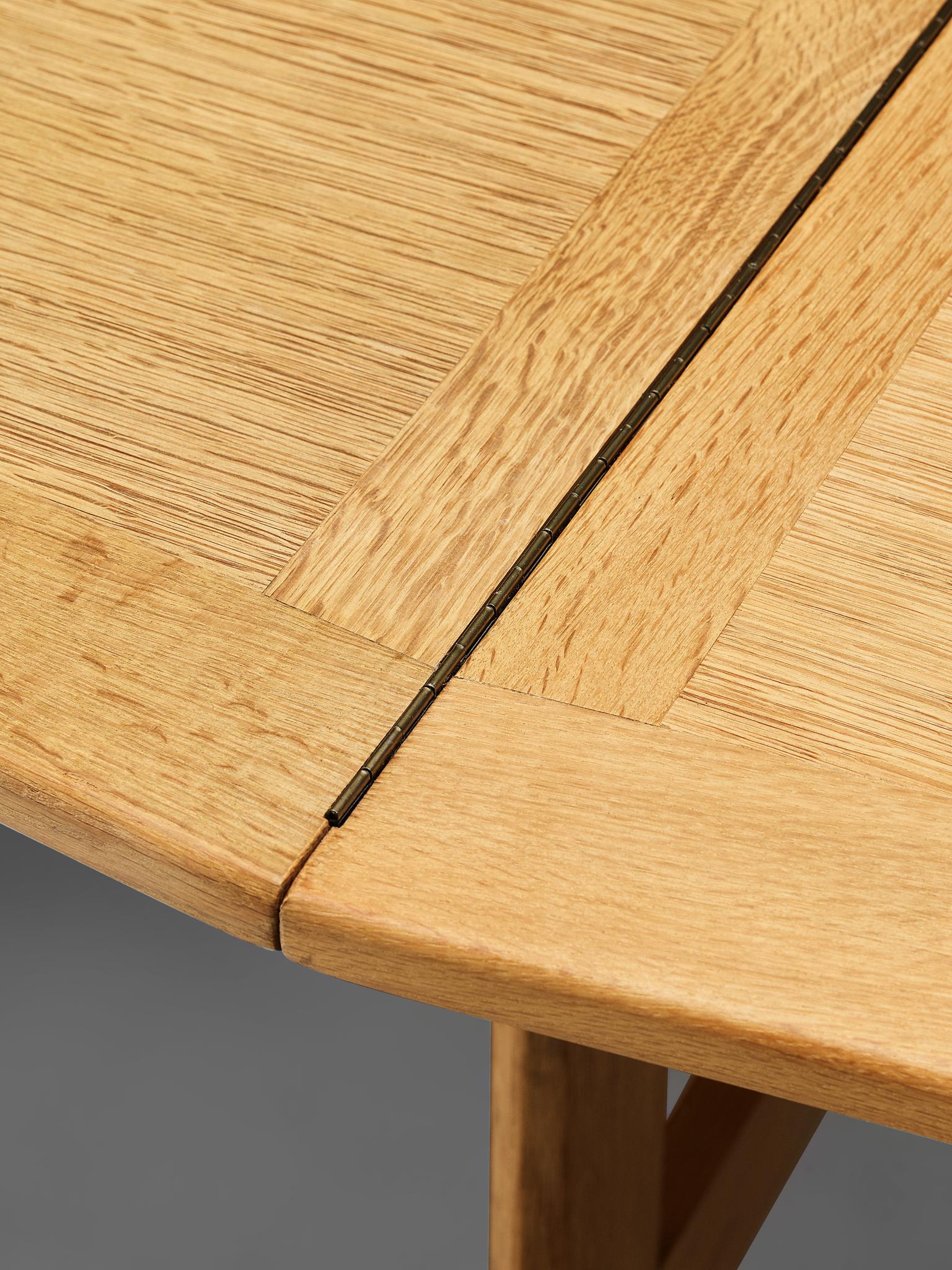 Guillerme et Chambron Drop-Leaf Table in Oak 2