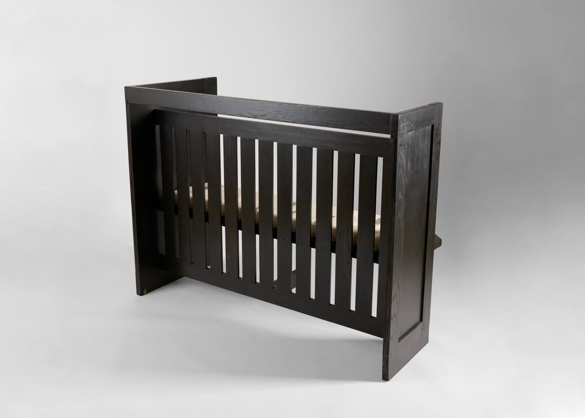 Guillerme et Chambron, Ebonized Oak Radiator Cover, France, Mid-20th Century For Sale 3