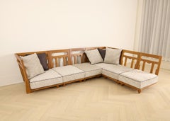 Guillerme et Chambron, Elmyre, Sofá seccional en 14 piezas, Mediados de siglo, Francia