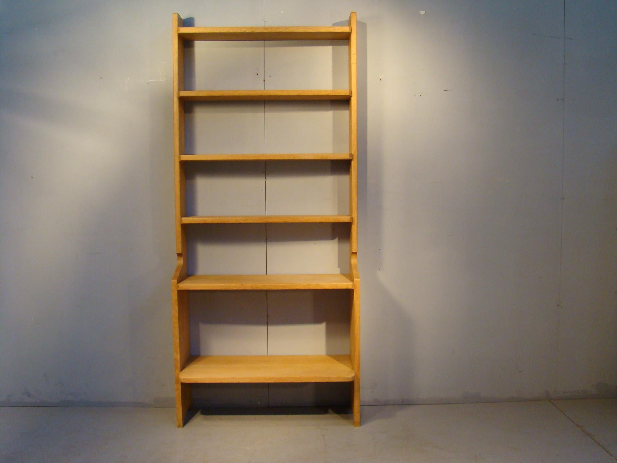 French Guillerme et Chambron, Étagère, Oak Bookcase, Edition 