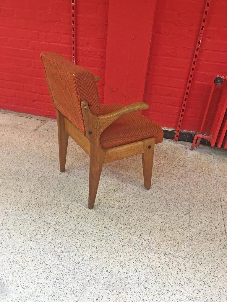 Mid-Century moderno Guillerme et Chambron, Poltrona 