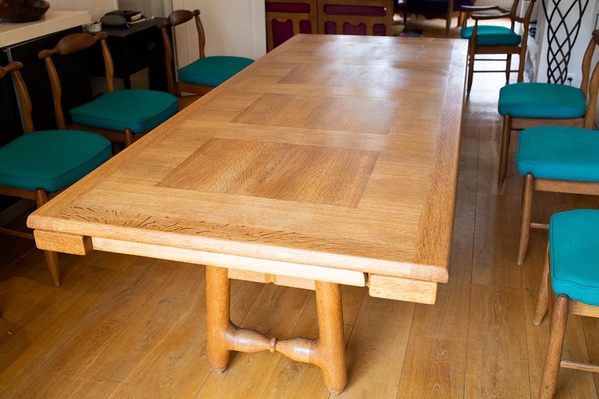 Late 20th Century Guillerme et Chambron Exceptional large table 