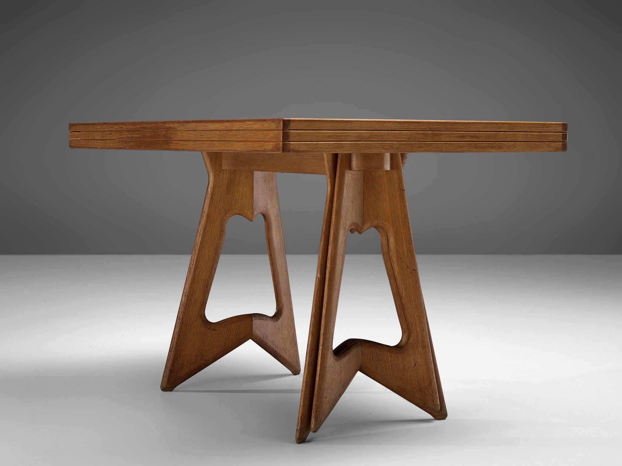 Guillerme et Chambron Extendable Dining Table in Oak 3