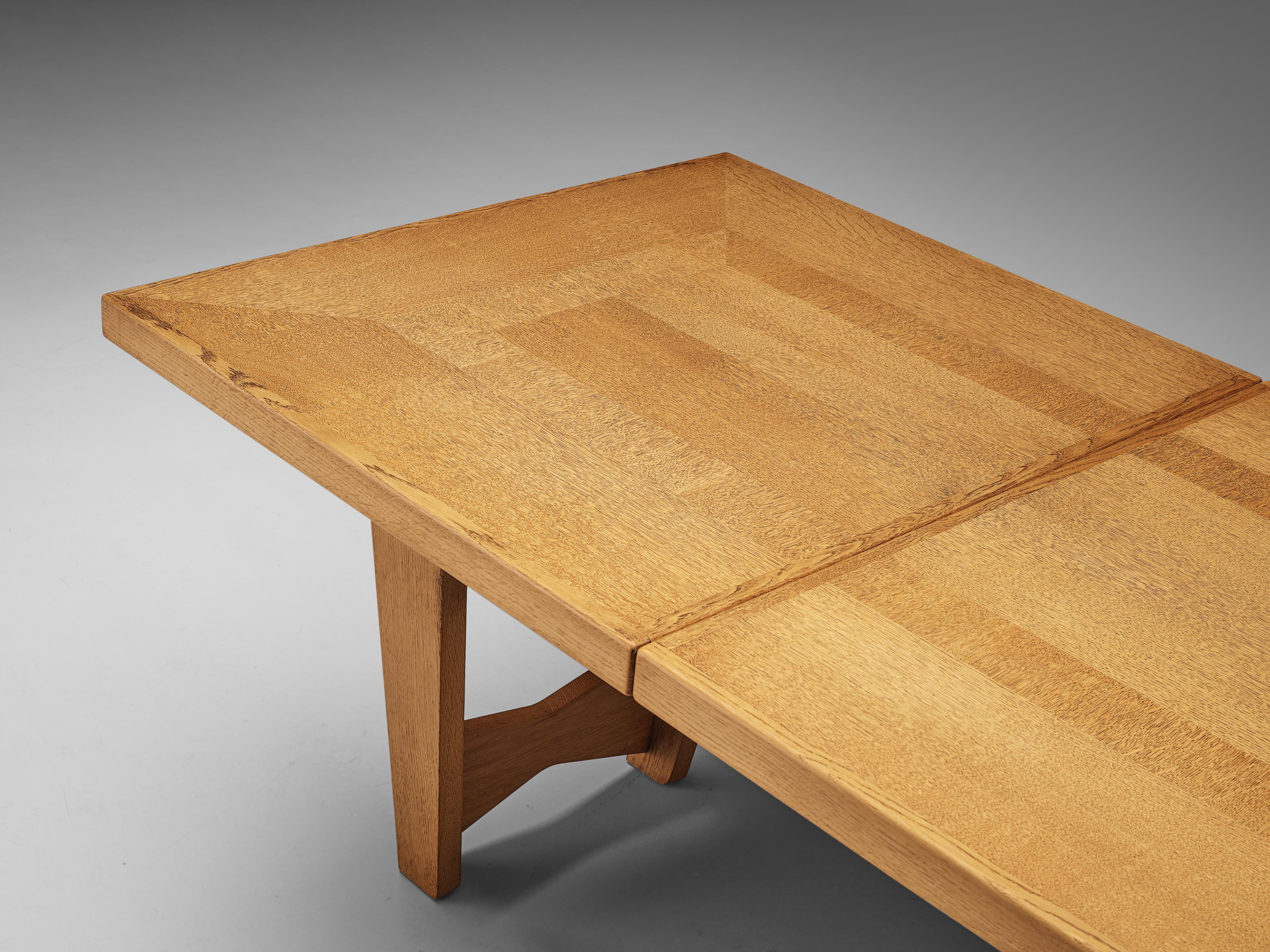 Guillerme et Chambron Extendable Dining Table in Oak 1