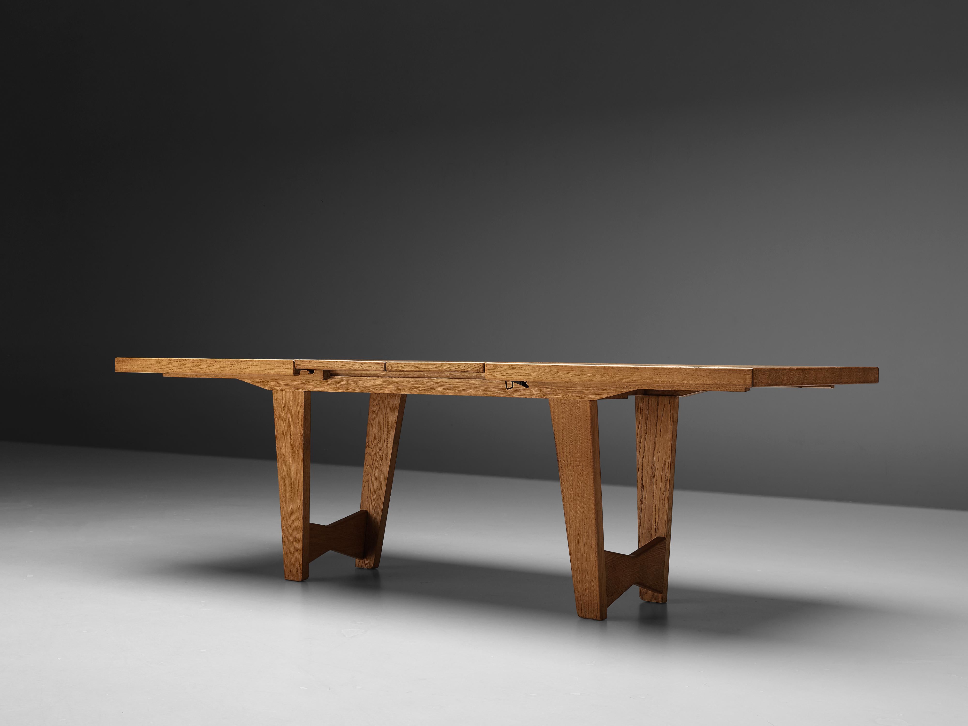 Guillerme et Chambron Extendable Dining Table in Oak 2