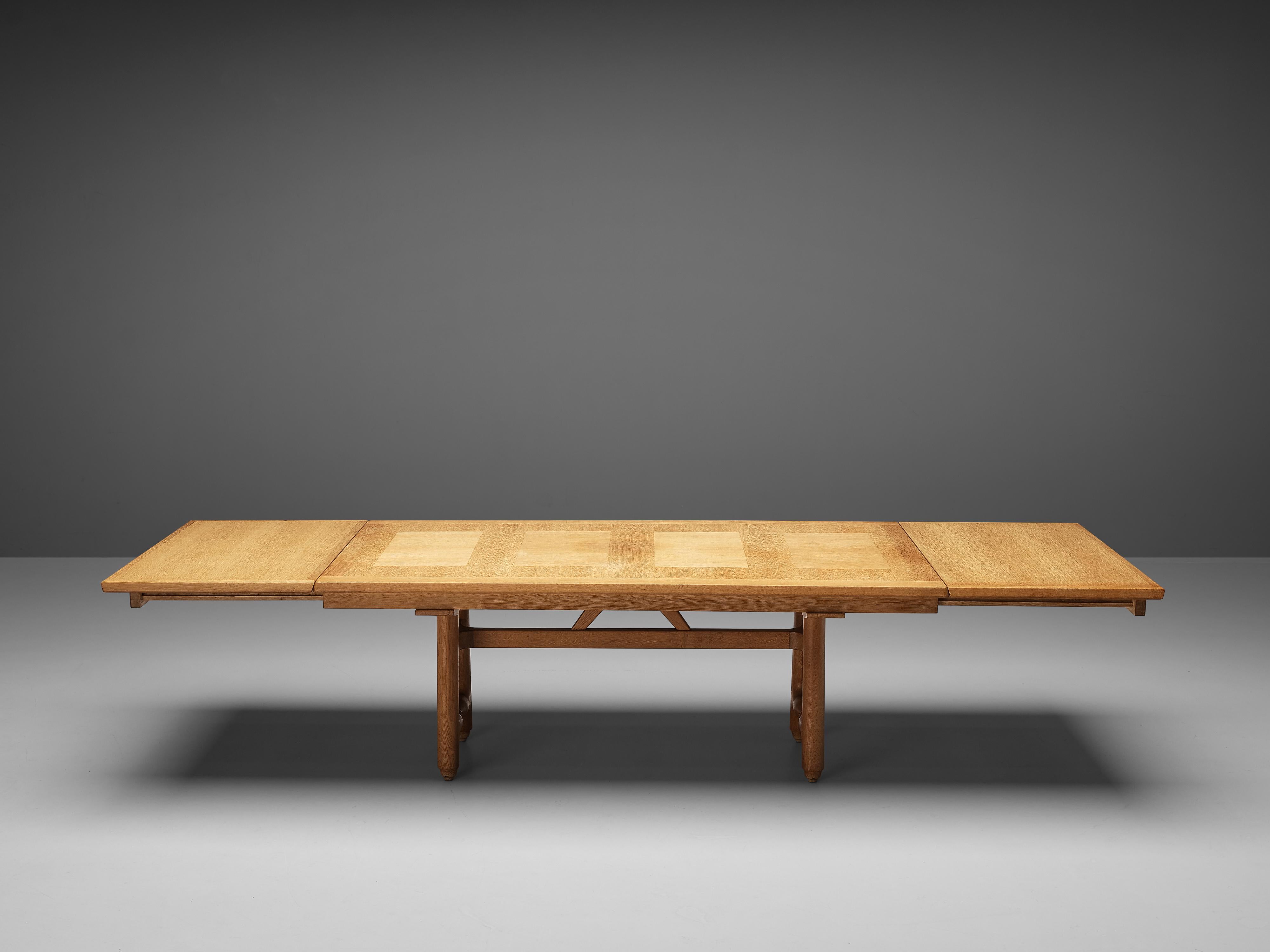 Guillerme et Chambron Extendable Dining Table in Oak 2