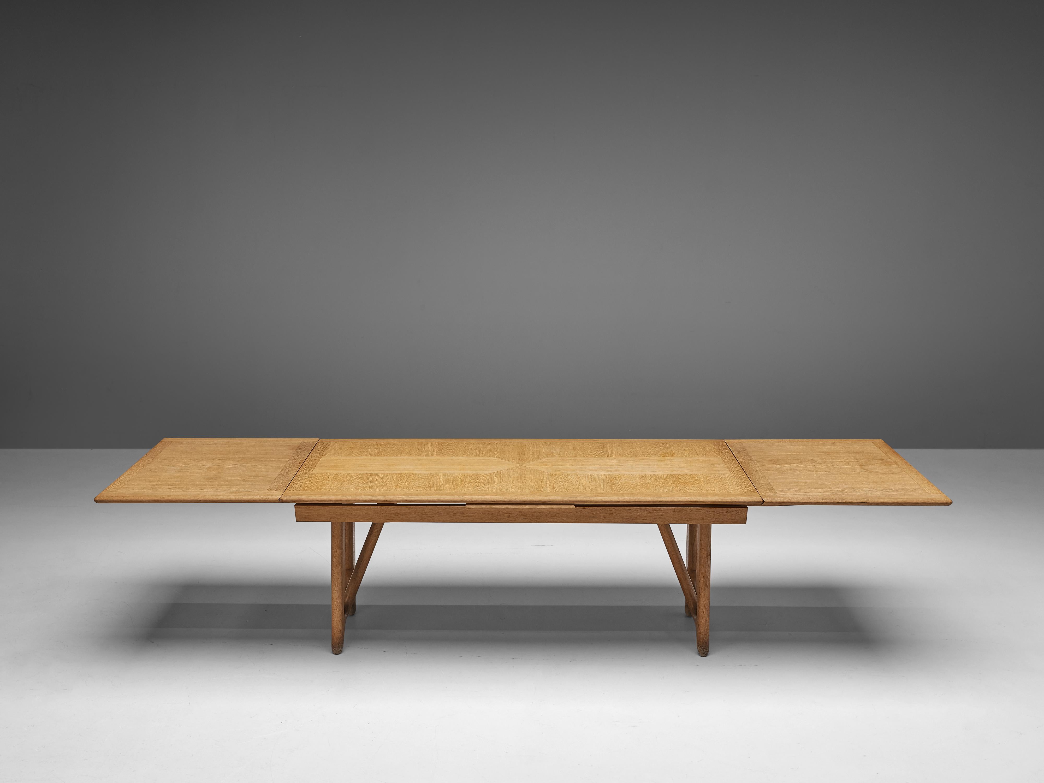 Guillerme et Chambron Extendable Dining Table in Oak 2