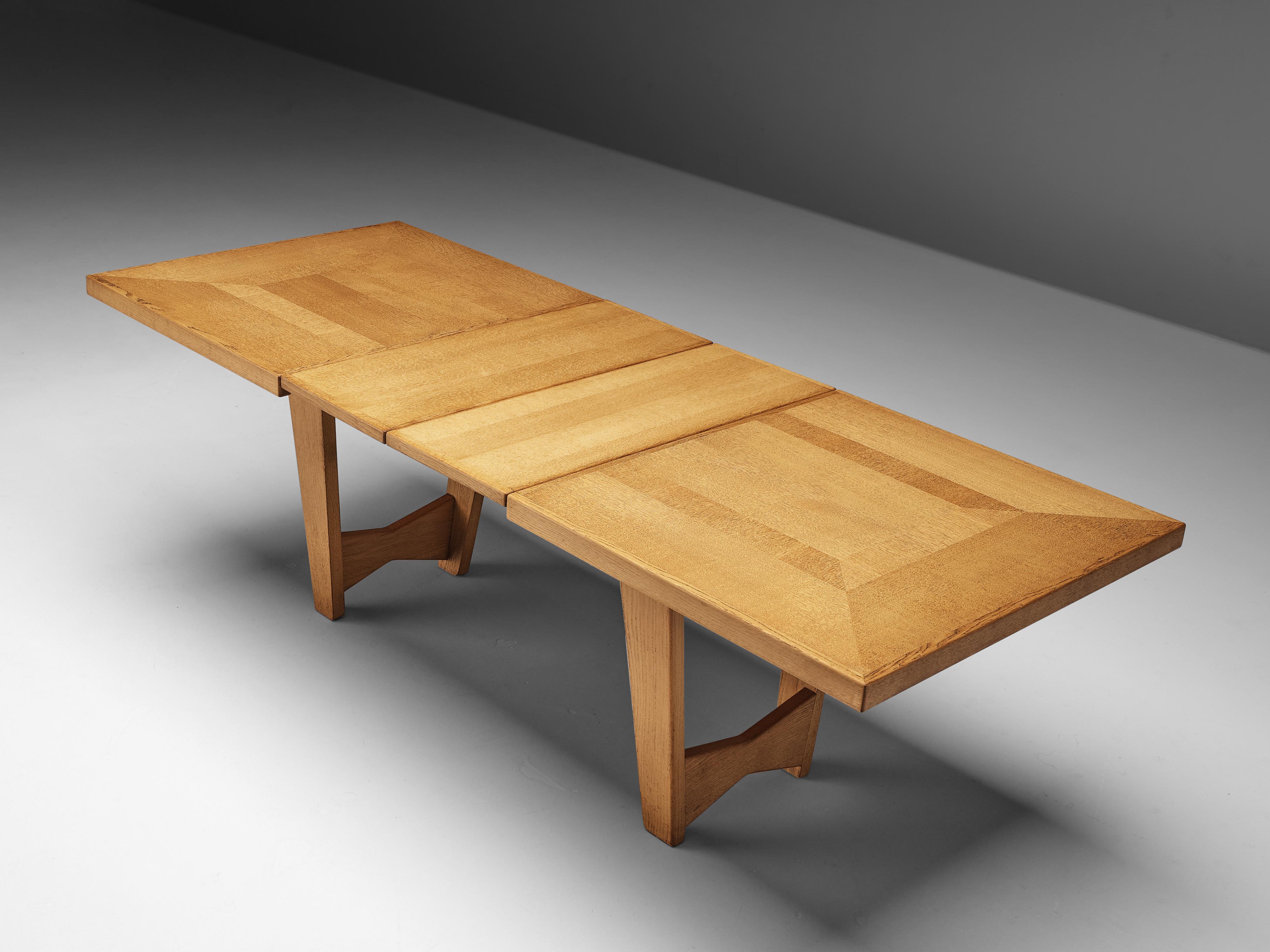 Guillerme et Chambron Extendable Dining Table in Oak 3