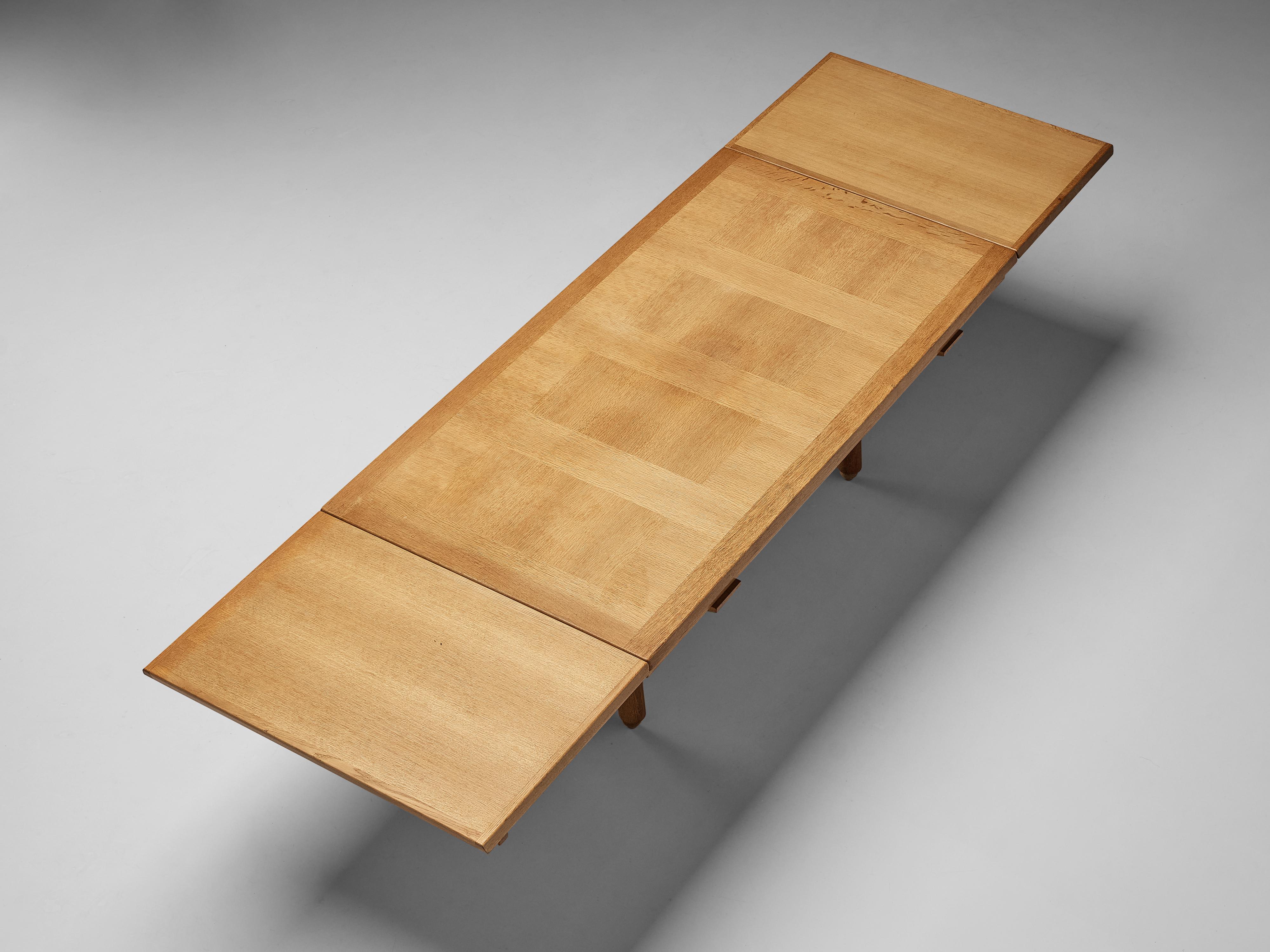 Guillerme et Chambron Extendable Dining Table in Oak 3