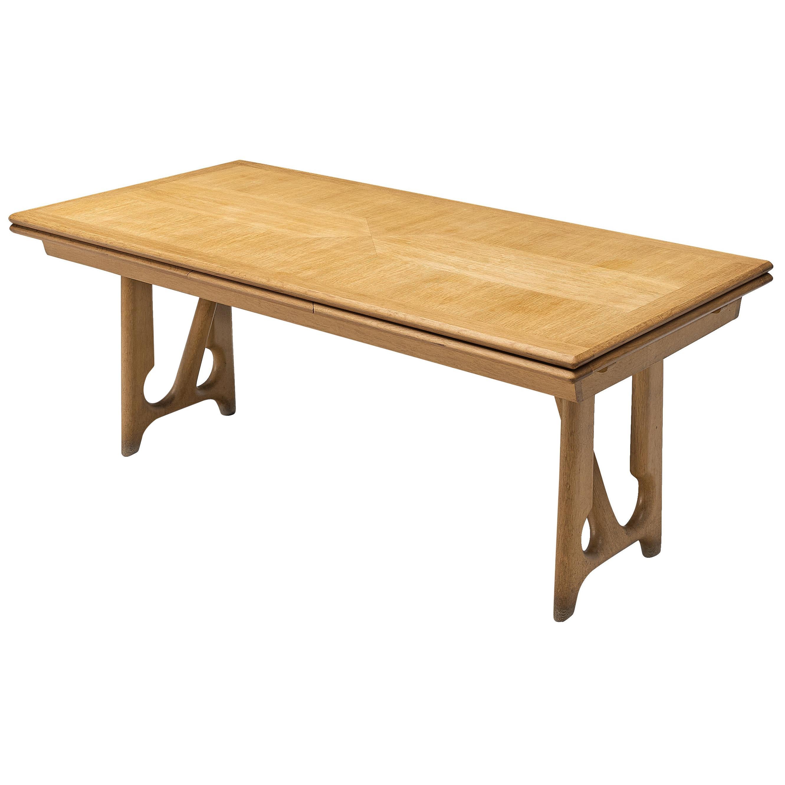 Guillerme et Chambron Extendable Dining Table in Oak