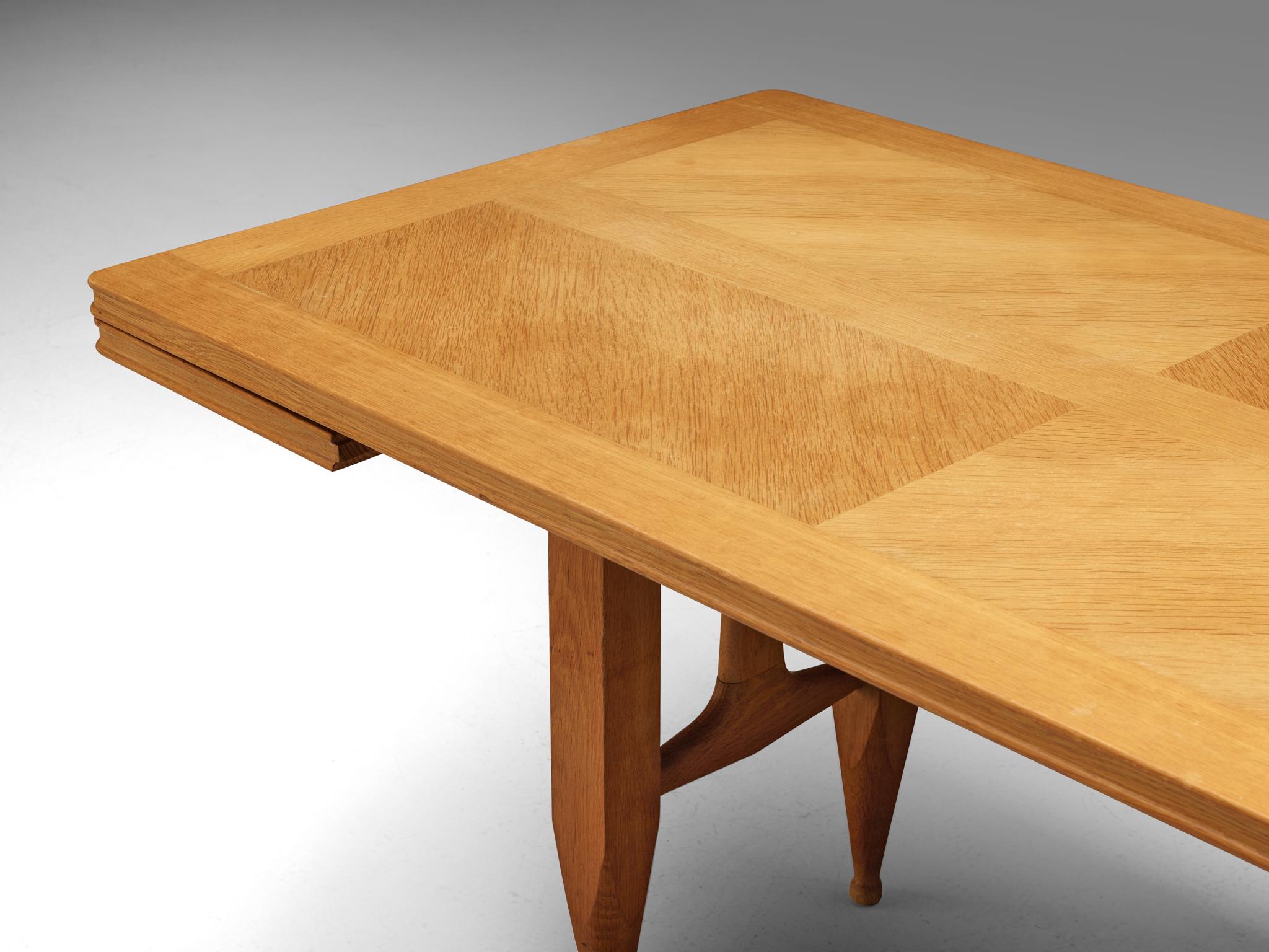 Guillerme et Chambron Extendable Dining Table in Solid Oak 3