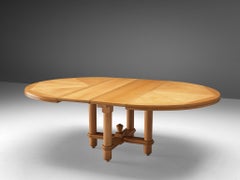 Guillerme et Chambron Extendable Oval Table in Oak