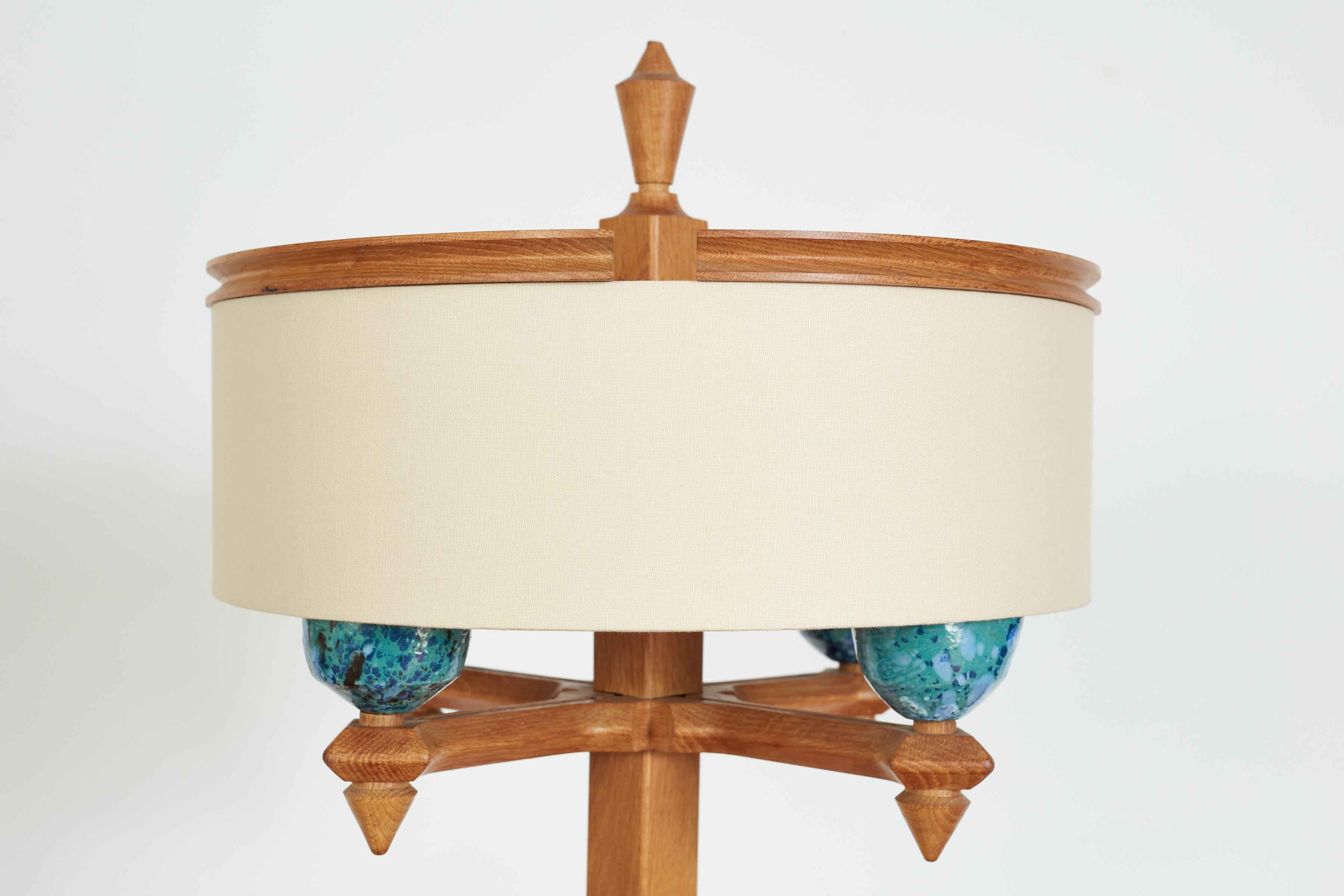 Mid-20th Century Guillerme et Chambron Floor Lamp For Sale