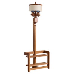 Guillerme et Chambron Floor Lamp with Bookshelf