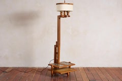 Guillerme et Chambron Floor Lamp with Low Shelf