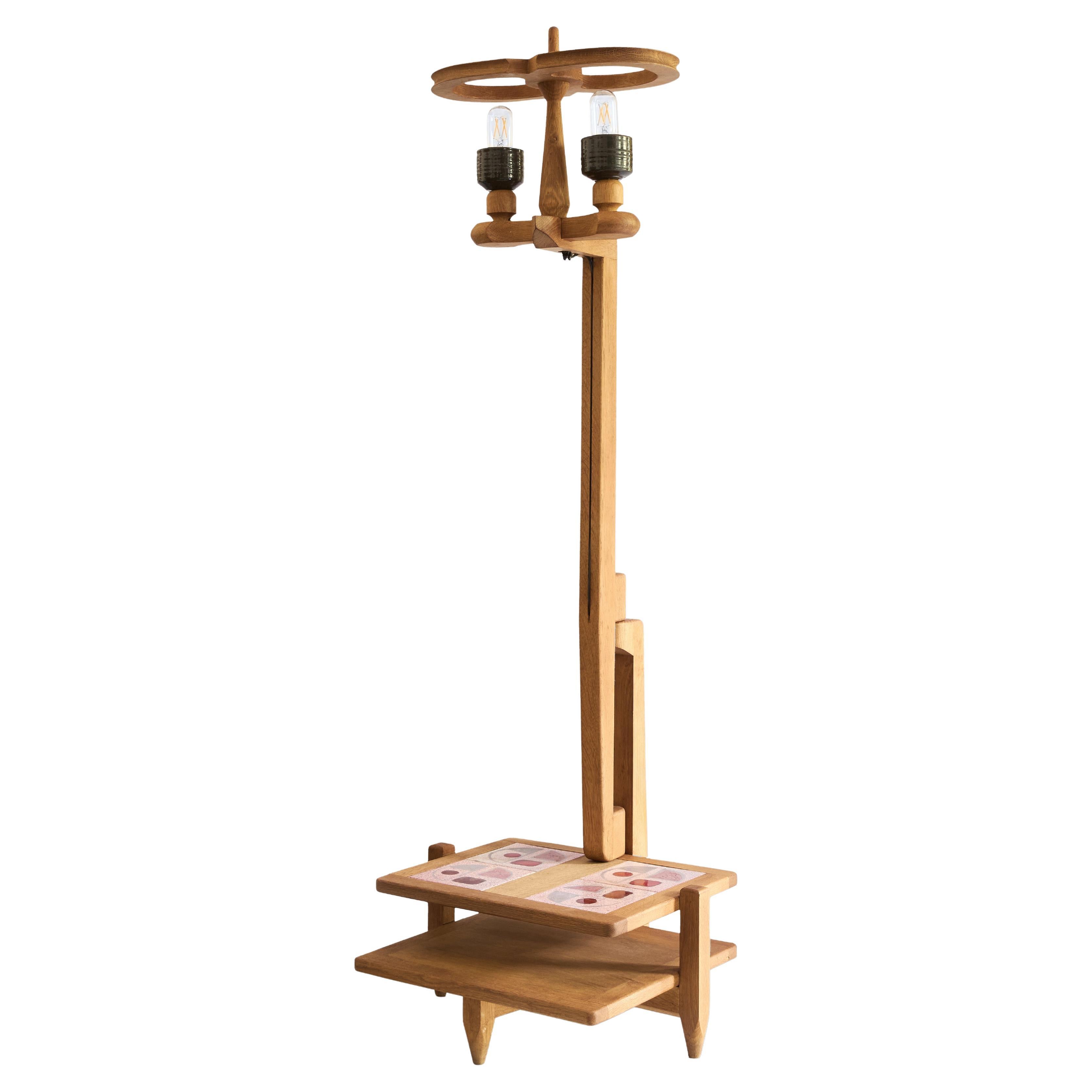 Guillerme et Chambron Floor Lamp With Low Tiled Shelves Edition Votre Maison