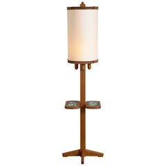 Guillerme et Chambron Floor Lamp with Table