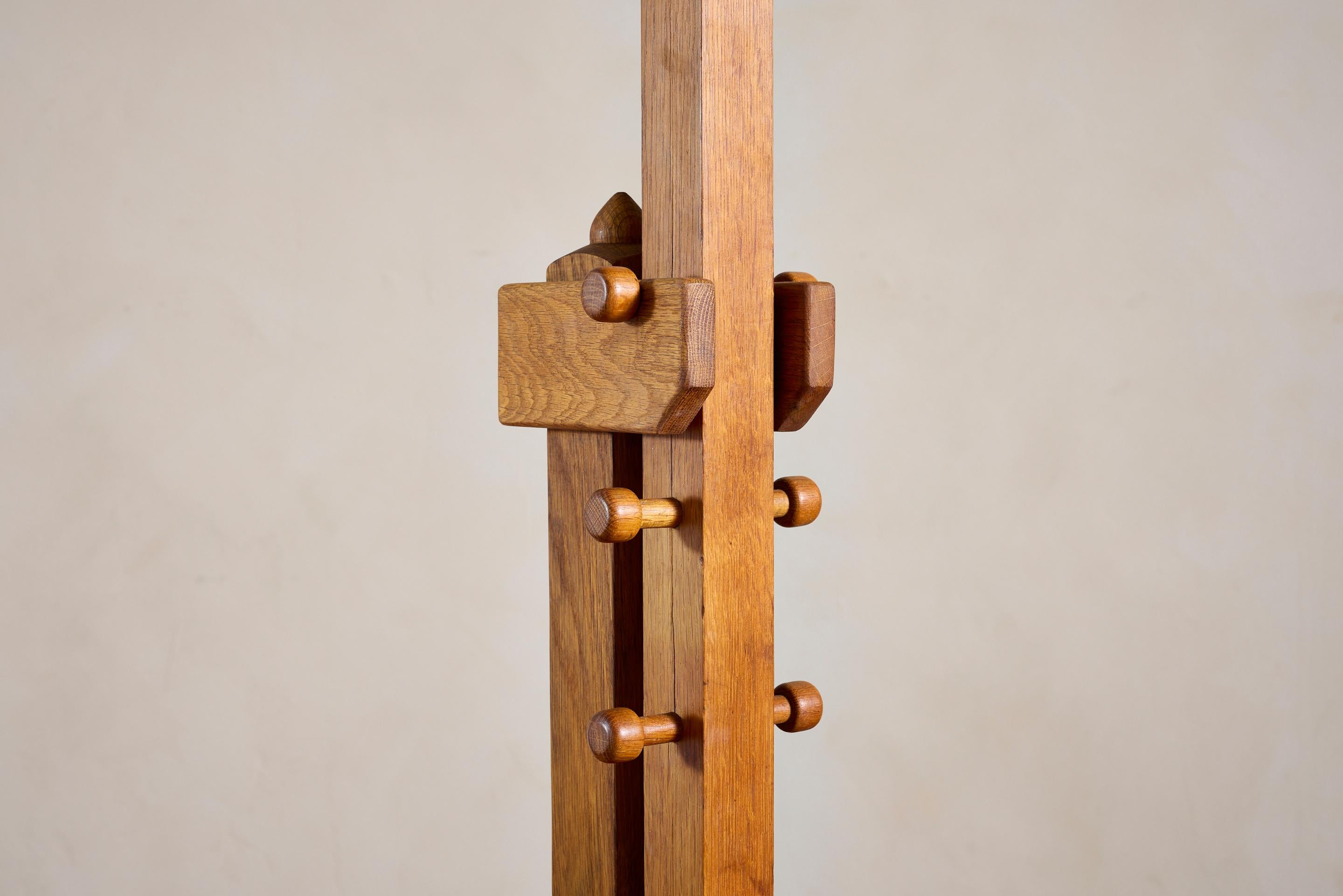 Mid-20th Century Guillerme et Chambron Floor Lamp with Table w/ drawer For Sale
