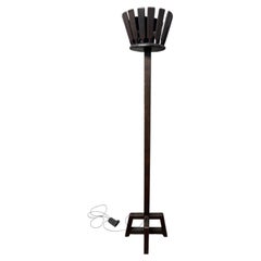 Guillerme et Chambron Floorlamp in oak circa 1970