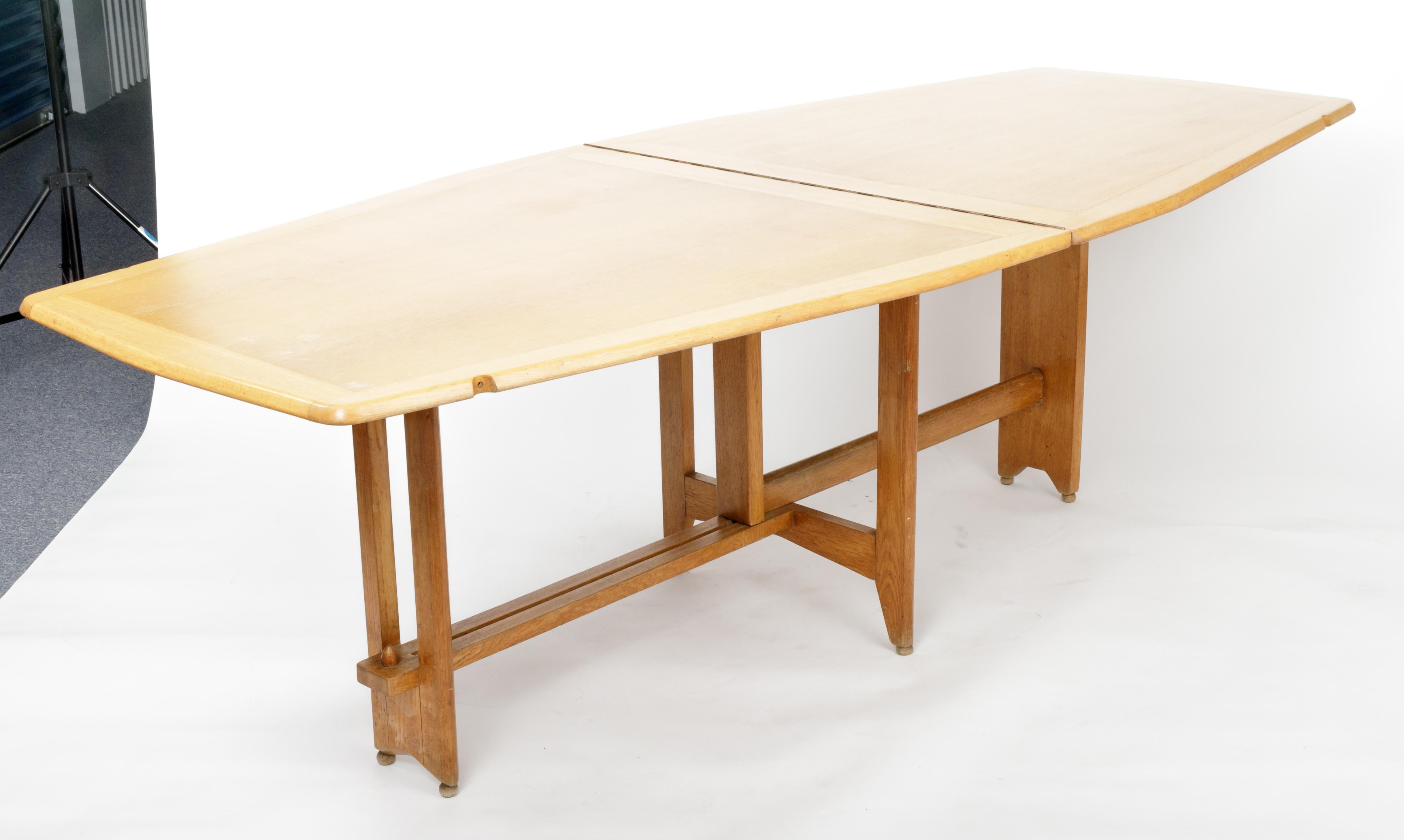 Guillerme et Chambron Folding Dining Table, France, c. 1970s 2