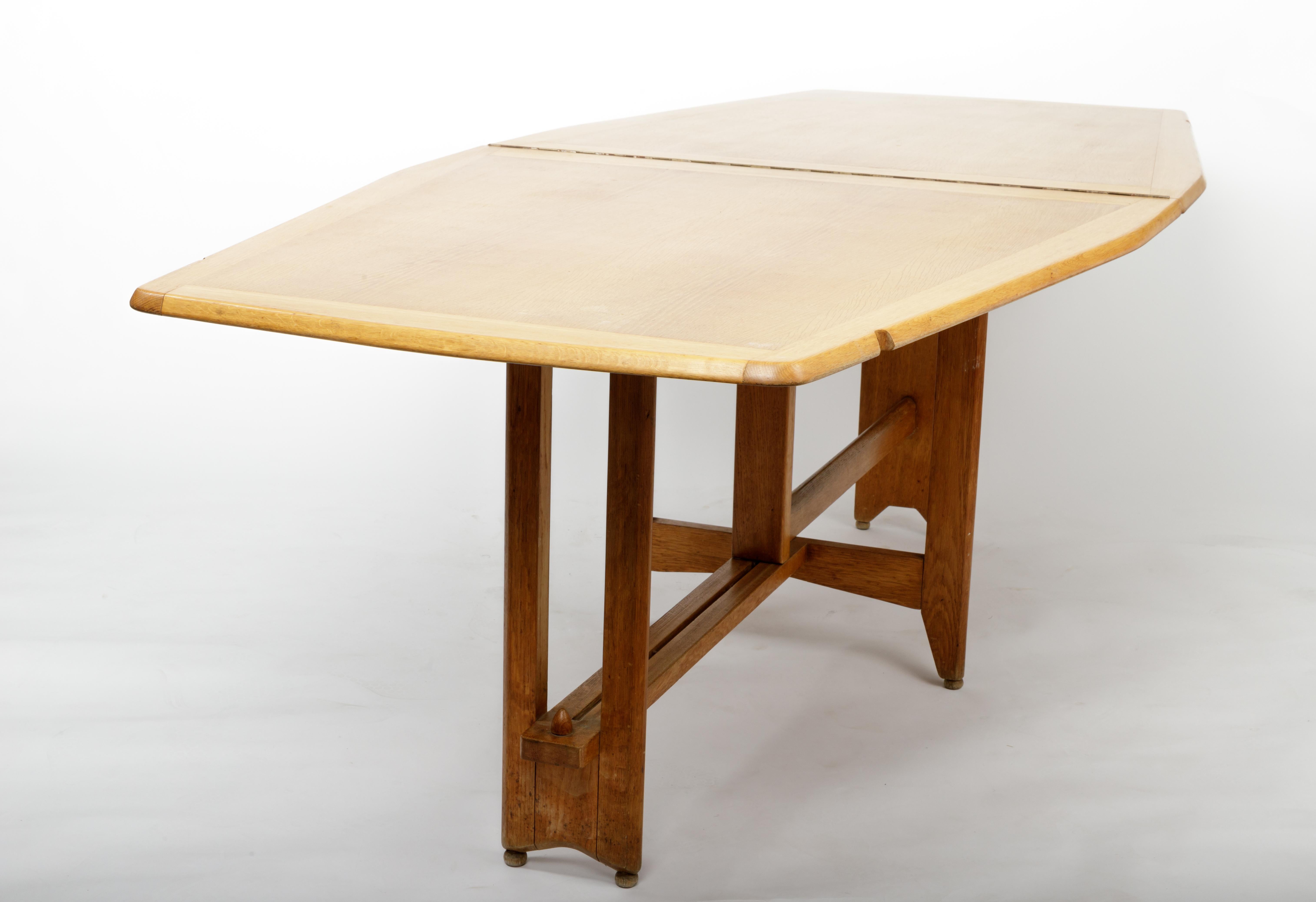 Guillerme et Chambron Folding Dining Table, France, c. 1970s 4