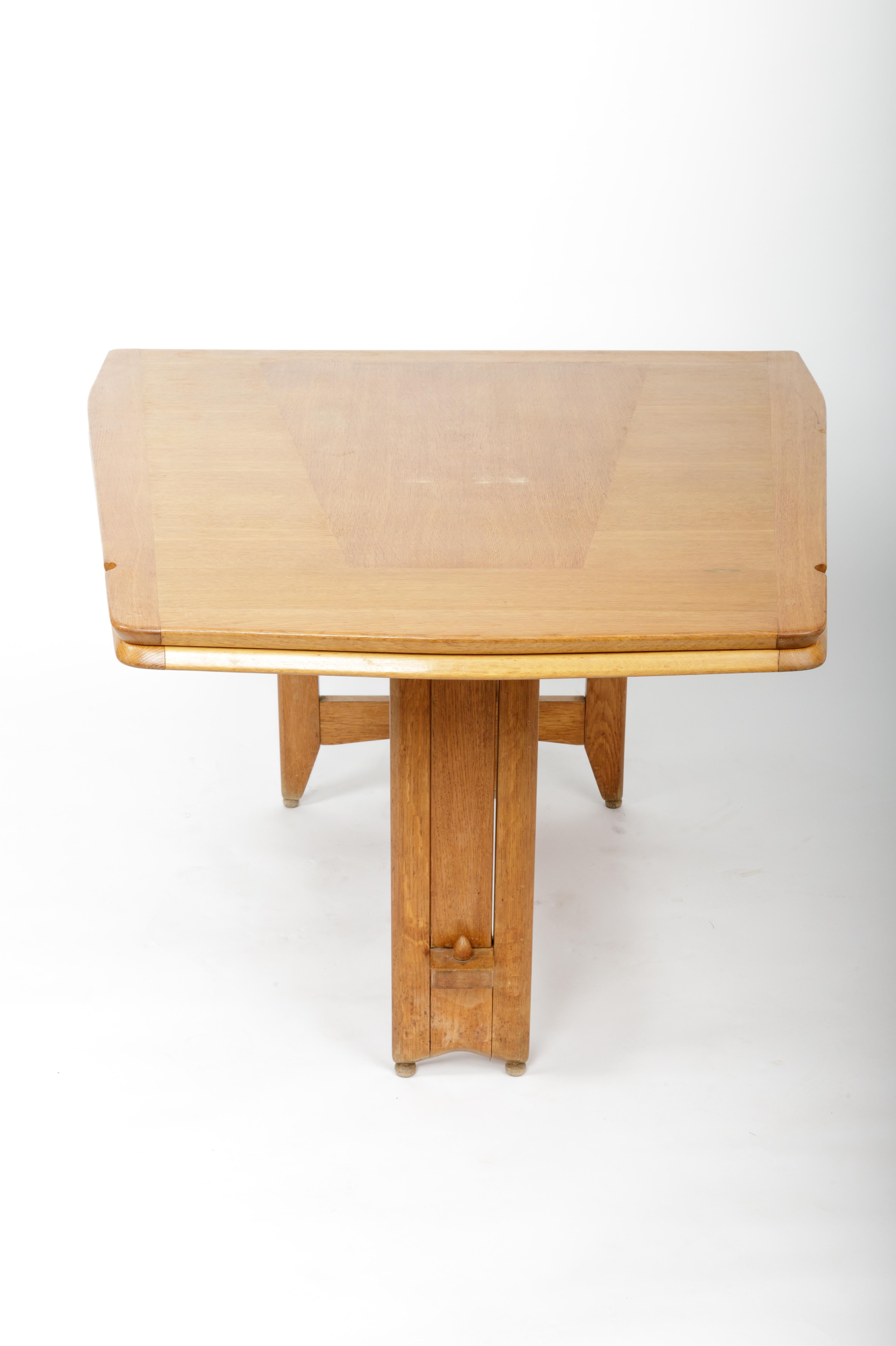 French Guillerme et Chambron Folding Dining Table, France, c. 1970s