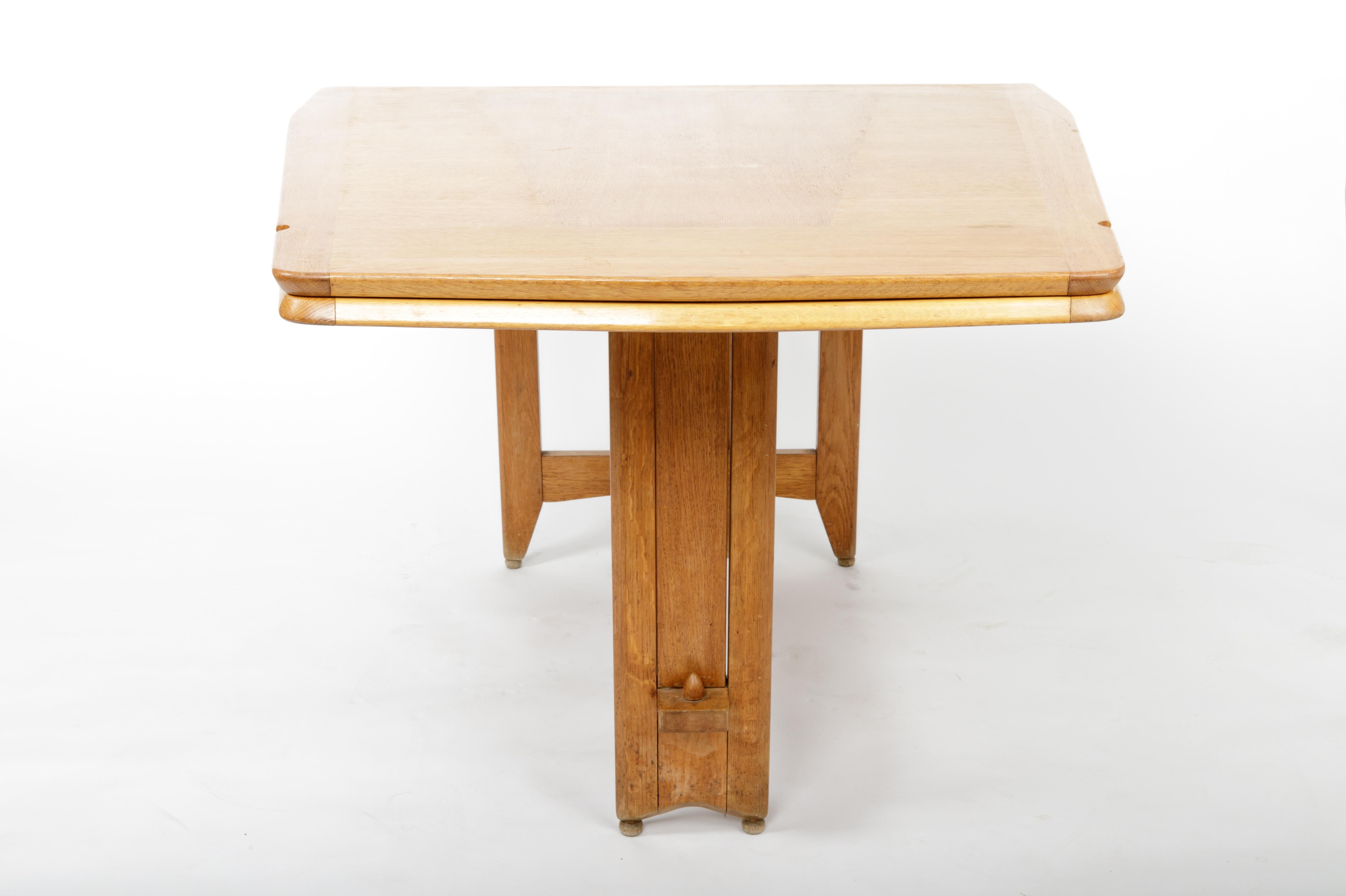 Late 20th Century Guillerme et Chambron Folding Dining Table, France, c. 1970s