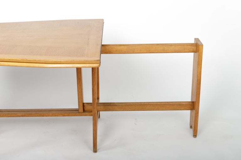 Guillerme et Chambron Folding Dining Table, France, c. 1970s For Sale 3