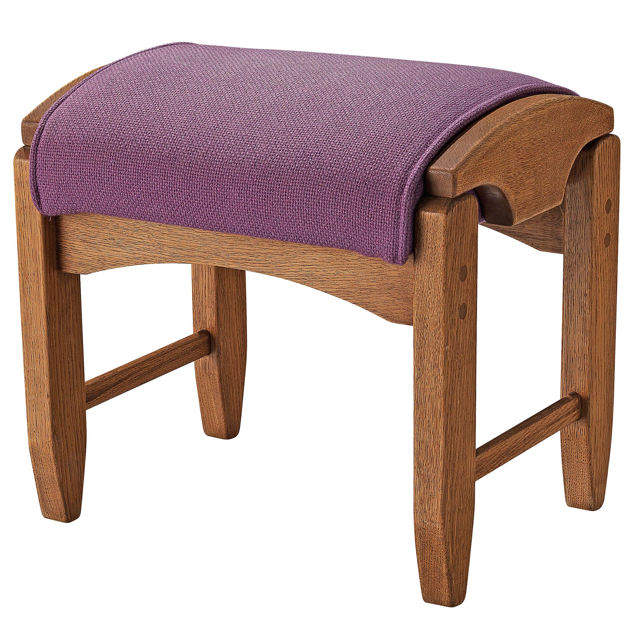 Guillerme et Chambron Footstool in Solid Oak