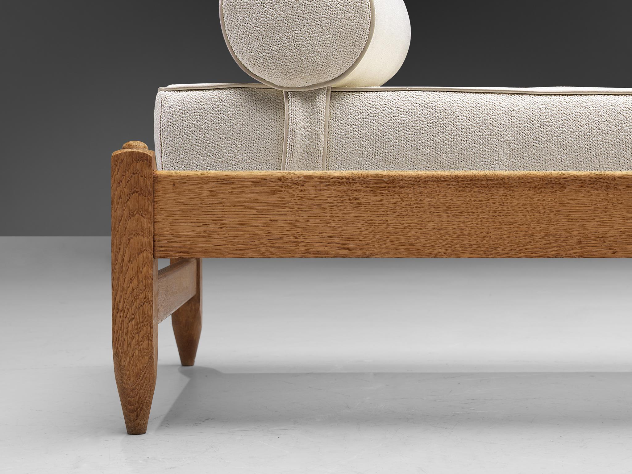 Mid-Century Modern Guillerme et Chambron for Votre Maison Daybed in Solid Oak