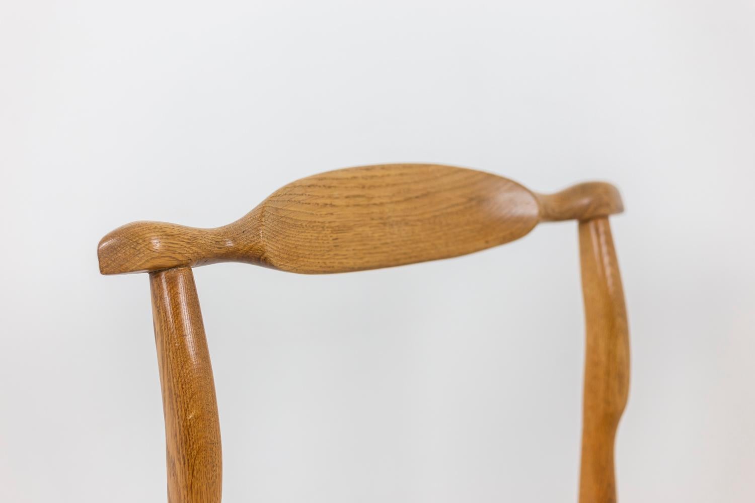 Guillerme et Chambron for Votre Maison, Set of Five Chairs in Blond Oak, 1960s 3