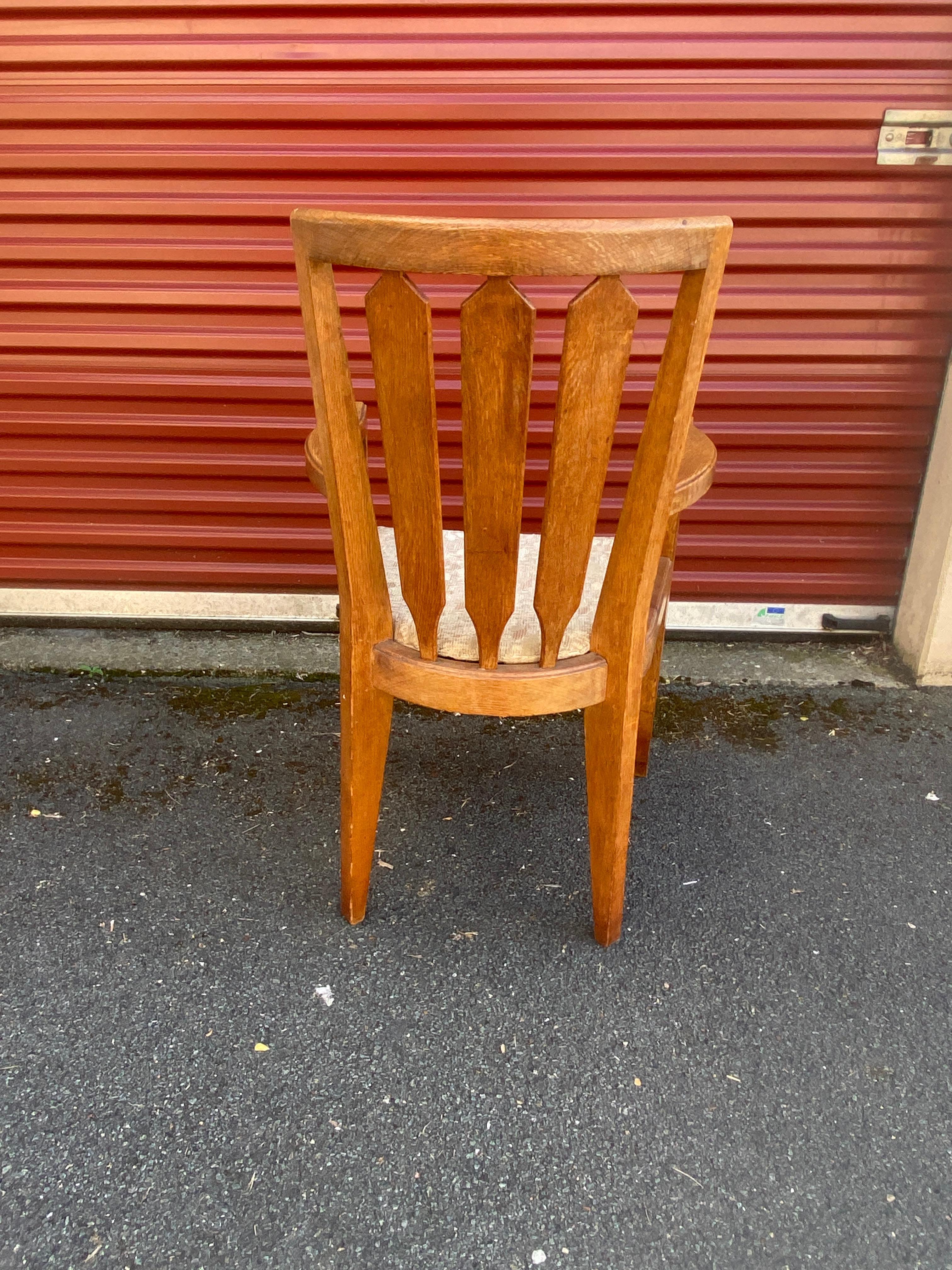 Metà XX secolo Guillerme et Chambron, quattro poltrone in Oak del 1960 A cura di Votre Maison in vendita