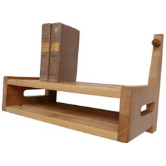 Vintage Guillerme et Chambron French Midcentury Oak Shelf