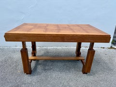 Guillerme et Chambron French Oak Desk/ Low Table