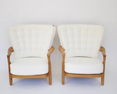 Guillerme et Chambron French Oak Juliette Lounge Chairs Votre Maison Vintage