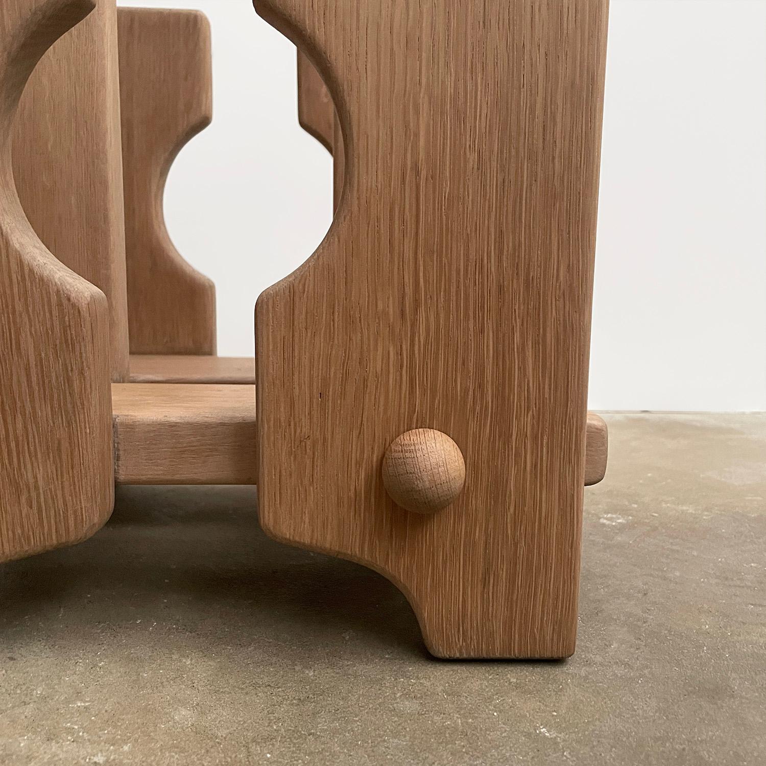 Porta riviste e libri in Oak francese di Guillerme et Chambron in vendita 5